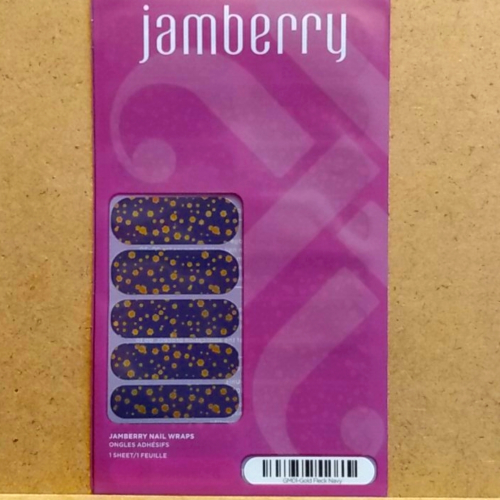 Jamberry Gold Fleck Navy Nail Wrap